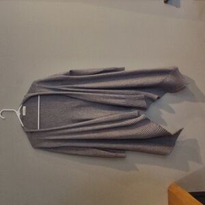 Elan women's medium gray sleeved wrap‎ open front cardigan